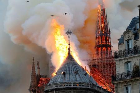 Fire at Notre Dame Cathedral..