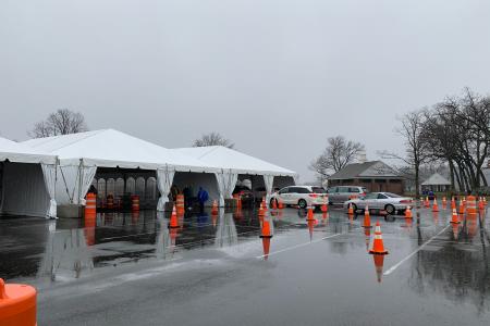 NYC First Drive-Thru Test Site Opens on Staten Island