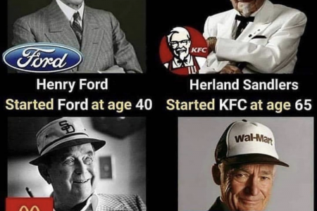 Many entrepreneurs started their prosperous business’s later in life.