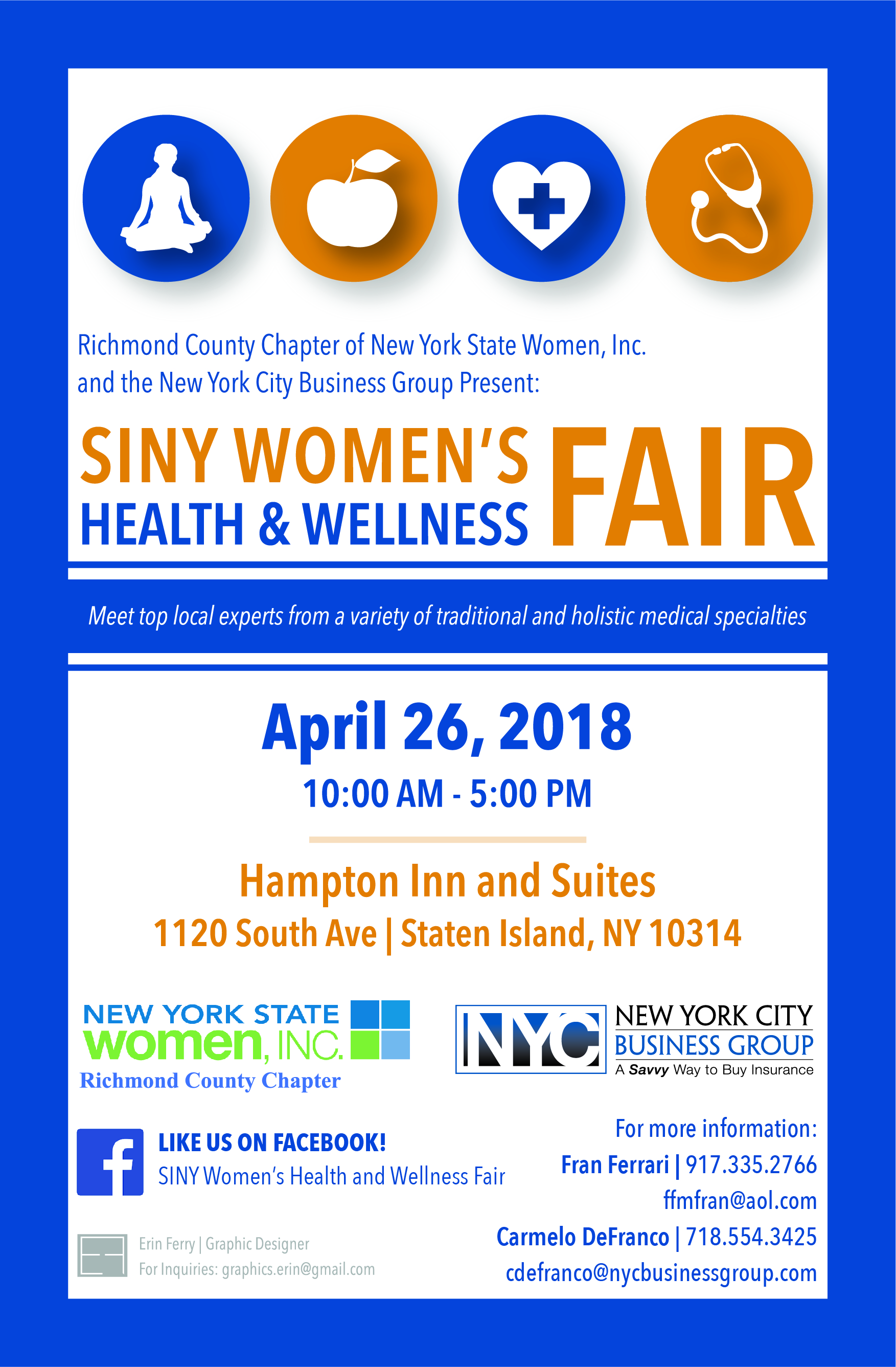 SINY Women's Health & Wellness Fair 3-8 2018